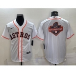 Men's Houston Astros White Champions Big Logo Stitched MLB Cool Base Nike Jersey