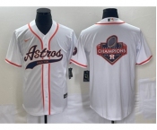 Men's Houston Astros White Team Big Logo Cool Base Stitched Baseball Jerseys