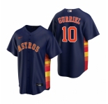 Men's Nike Houston Astros #10 Yuli Gurriel Navy Alternate Stitched Baseball Jersey