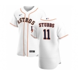 Men's Nike Houston Astros #11 Garrett Stubbs White Home 2020 Authentic Player Baseball Jersey