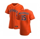 Men's Nike Houston Astros #15 Martin Maldonado Orange Alternate 2020 Authentic Team Baseball Jersey