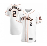 Men's Nike Houston Astros #2 Alex Bregman White Home 2020 Authentic Player Baseball Jersey