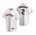 Men's Nike Houston Astros #2 Alex Bregman White Home Stitched Baseball Jersey