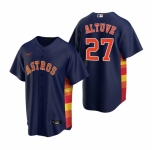 Men's Nike Houston Astros #27 Jose Altuve Navy Alternate Stitched Baseball Jersey