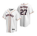 Men's Nike Houston Astros #27 Jose Altuve White Home Stitched Baseball Jersey