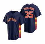 Men's Nike Houston Astros #35 Justin Verlander Navy Alternate Stitched Baseball Jersey