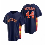 Men's Nike Houston Astros #44 Yordan Alvarez Navy Alternate Stitched Baseball Jersey