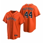 Men's Nike Houston Astros #44 Yordan Alvarez Orange Alternate Stitched Baseball Jersey