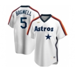 Men's Nike Houston Astros #5 Jeff Bagwell 2020 Home Cooperstown Collection Logo Player Baseball Jersey White