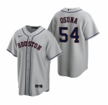Men's Nike Houston Astros #54 Roberto Osuna Gray Road Stitched Baseball Jersey