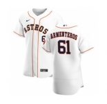Men's Nike Houston Astros #61 Rogelio Armenteros White Home 2020 Authentic Player Baseball Jersey