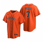 Men's Nike Houston Astros #7 Craig Biggio Orange Alternate Stitched Baseball Jersey