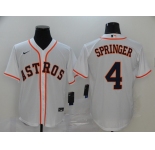 Nike Men's Majestic Houston Astros #4 George Springer Authentic White Alternate Cool Base Baseball Jersey