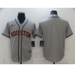 Nike Men's Majestic Houston Astros Blank Authentic Grey Cool Base Baseball Jersey
