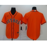 Nike Men's Majestic Houston Astros Blank Authentic Orange Cool Base Baseball Jersey