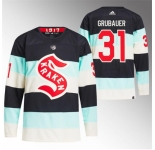 Men Seattle Kraken #31 Philipp Grubauer 2024 Deep Sea Blue Winter Classic Stitched Jersey