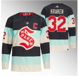 Men Seattle Kraken #32 Kraken 2024 Deep Sea Blue Winter Classic Stitched Jersey