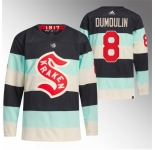Men Seattle Kraken #8 Brian Dumoulin 2024 Deep Sea Blue Winter Classic Stitched Jersey