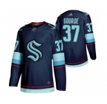Men's Seattle #37 Kraken Yanni Gourde 2022 Home Navy Jersey