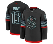 Men's Seattle Kraken #13 Brandon Tanev Black Alternate Stitched Hockey Jersey