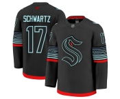 Men's Seattle Kraken #17 Jaden Schwartz Black Alternate Stitched Hockey Jersey
