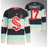 Men's Seattle Kraken #17 Jaden Schwartz Deep Sea Blue 2024 Winter Classic Primegreen Stitched Jersey