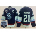 Men's Seattle Kraken #21 Kraken Navy 2021-22 Season Inaugural Authentic Jersey