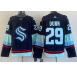 Men's Seattle Kraken #29 Vince Dunn Navy Authentic Jersey