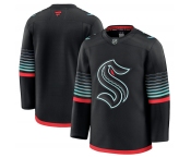 Men's Seattle Kraken Blank Black Alternate Stitched Hockey Jersey
