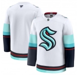Men's Seattle Kraken Blank White 2024-25 Away Stitched Hockey Jersey