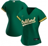 Nike Women Oakland Athletics Blank Green Alternate Stitched Cool Base Baseball Jersey