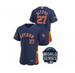 Men's Houston Astros #27 Jose Altuve 2021 Navy World Series Flex Base Stitched Baseball Jersey