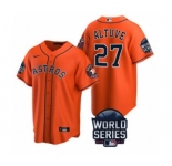Men's Houston Astros #27 Jose Altuve 2021 Orange World Series Cool Base Stitched Baseball Jersey