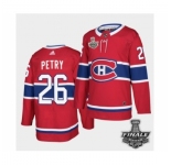 Men's Adidas Canadiens #26 Jeff Petry Red Road Authentic 2021 Stanley Cup Jersey