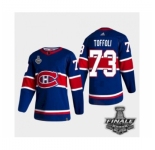 Men's Adidas Canadiens #73 Tyler Toffoli Blue Road Authentic 2021 Stanley Cup Jersey
