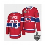Men's Adidas Canadiens #73 Tyler Toffoli Red Road Authentic 2021 Stanley Cup Jersey