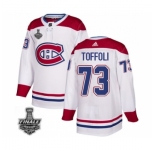 Men's Adidas Canadiens #73 Tyler Toffoli White Road Authentic 2021 Stanley Cup Jersey