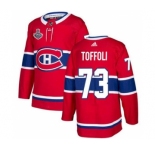 Men's Montreal Canadiens #73 Tyler Toffoli 2021 Red Stanley Cup Final Stitched Hockey Jersey