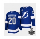 Men's Adidas Lightning #20 Blake Coleman Blue Home Authentic 2021 Stanley Cup Jersey