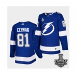 Men's Adidas Lightning #81 Erik Cernak Blue Home Authentic 2021 Stanley Cup Jersey