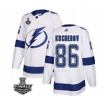 Men's Adidas Lightning #86 Nikita Kucherov White Home Authentic 2021 Stanley Cup Jersey