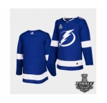 Men's Adidas Lightning Blue Home Authentic 2021 Stanley Cup Jersey