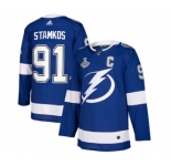 Men's Tampa Bay Lightning #91 Steven Stamkos 2021 Stanley Cup Champions Stitched Hockey Jersey