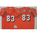 Men's Miami Dolphins #83 Mark Clayton Orange Throwback Stitched Football Jersey
