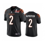 Men's Cincinnati Bengals #2 Evan McPherson 2022 Black Super Bowl LVI Vapor Limited Stitched Jersey