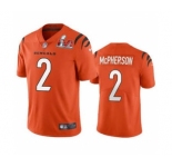Men's Cincinnati Bengals #2 Evan McPherson 2022 Orange Super Bowl LVI Vapor Limited Stitched Jersey