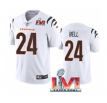 Men's Cincinnati Bengals #24 Vonn Bell White 2022 Super Bowl LVI Vapor Limited Stitched Jersey