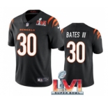 Men's Cincinnati Bengals #30 Jessie Bates III 2022 Black Super Bowl LVI Vapor Limited Stitched Jersey