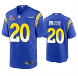Men's Los Angeles Rams #20 Eric Weddle Royal 2022 Super Bowl LVI Vapor Limited Jersey