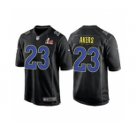 Men's Los Angeles Rams #23 Cam Akers Black 2022 Super Bowl LVI Game Stitched Jersey